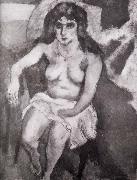 Jules Pascin Younger woman of Blue eye oil painting